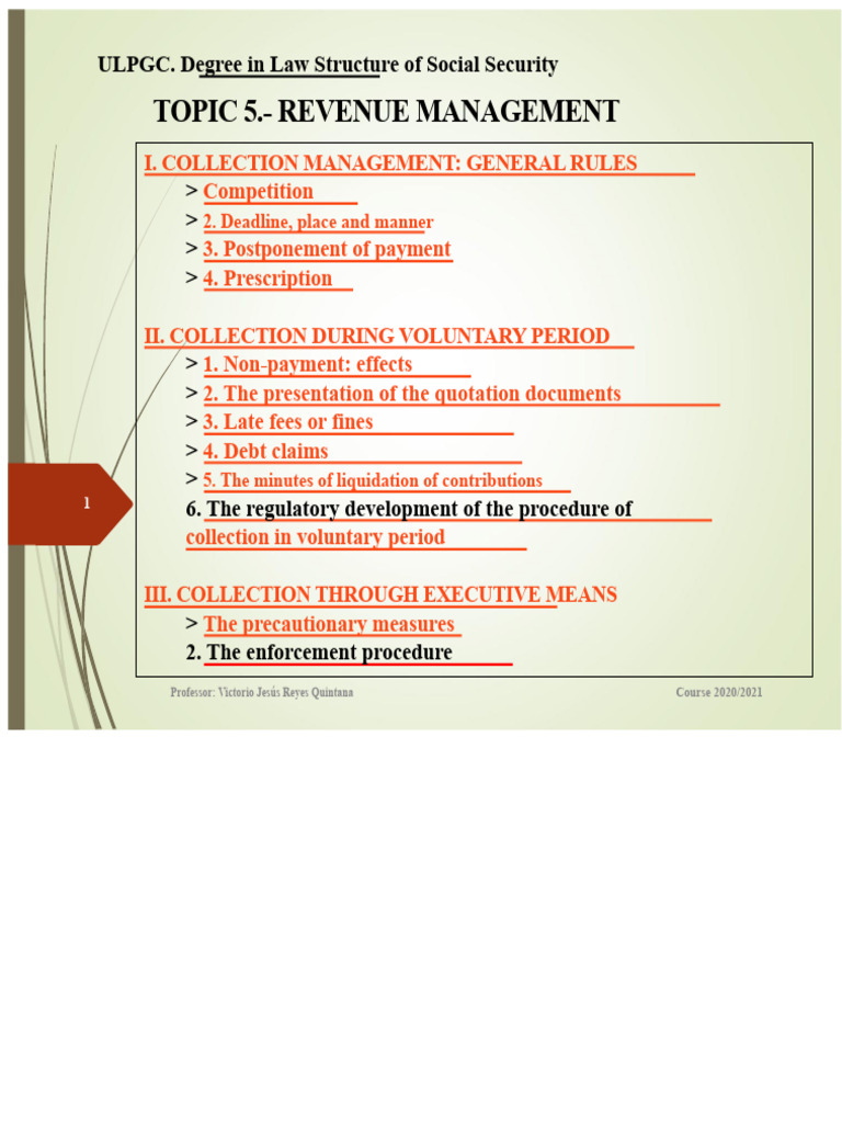 Topic 5. - Collection Management | PDF | Social Security (United States ...