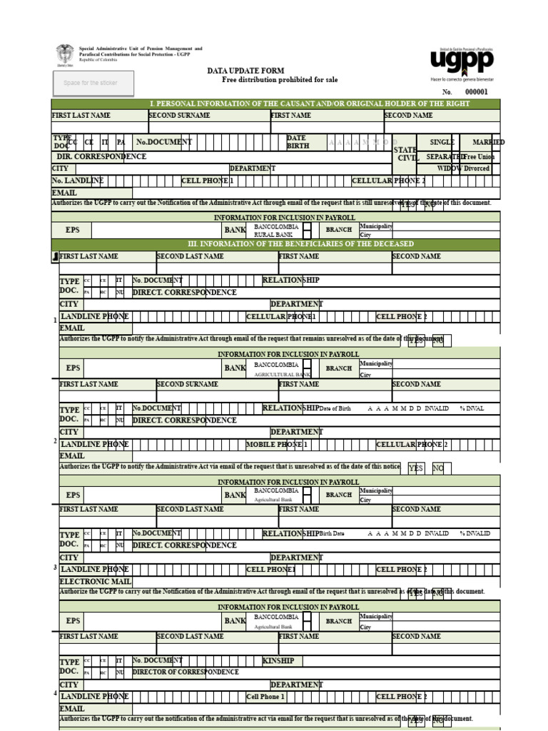Data Update Form | PDF | Telecommunications | Service Industries