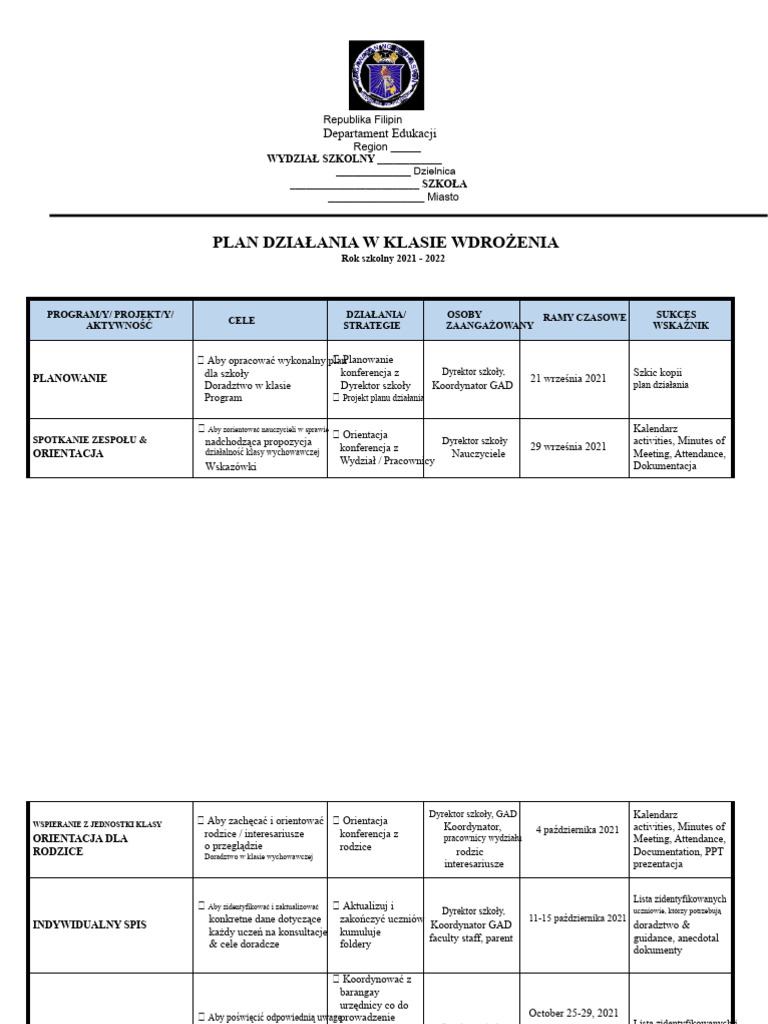 Plan działania - HGP.abgfiles | PDF