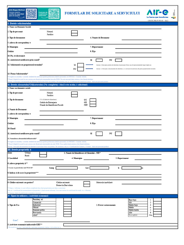 Formular Aer | PDF
