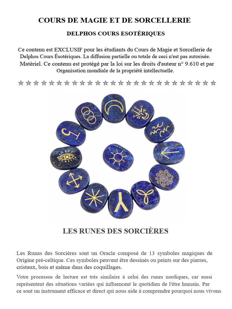Runes des Sorcières : Oracle et Interprétation | PDF | Sorcellerie ...
