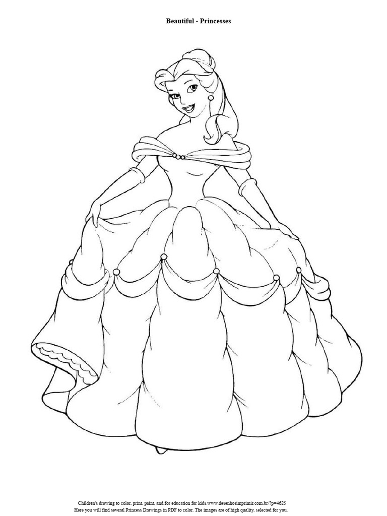 Princess Coloring Pages in PDF Beauty | PDF