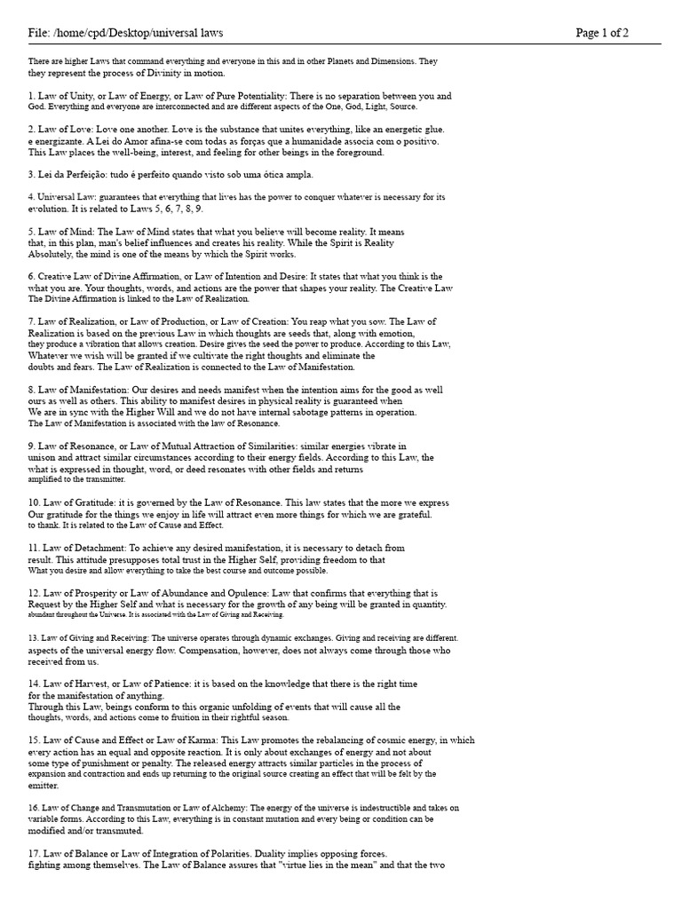 32 Universal Laws | PDF | Gratitude | Spirituality