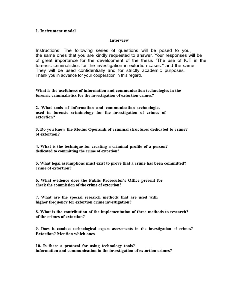 Interview model | PDF