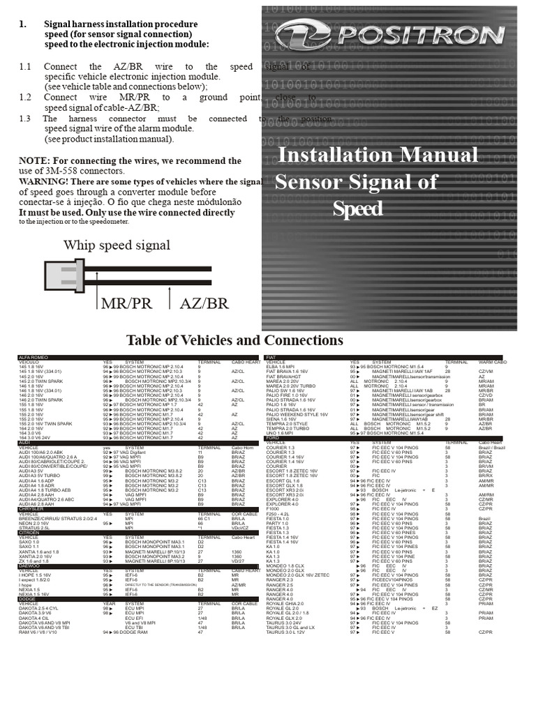 Speed Signal Harness Installation Guide | PDF | Engines | Luxury Motor ...
