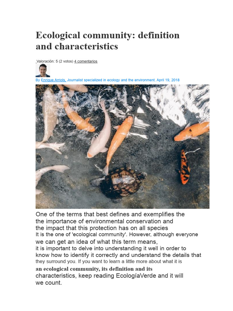 Ecological Community | PDF | Ecology | Ecosystem