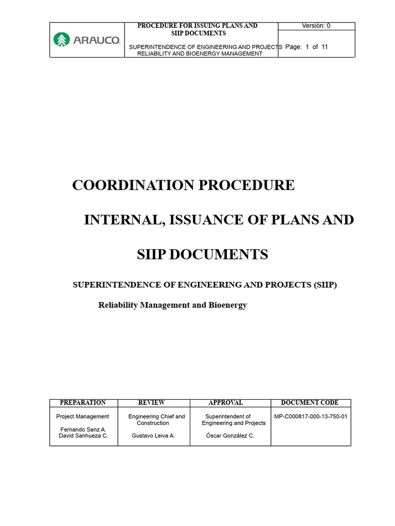 02 Procedure for Issuing and Reviewing Plans and Documents SIIP Rev3 | PDF