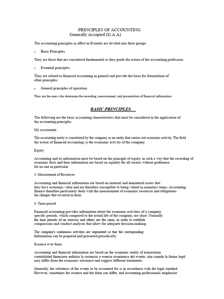 Generally Accepted Accounting Principles | PDF | Expense | Balance Sheet