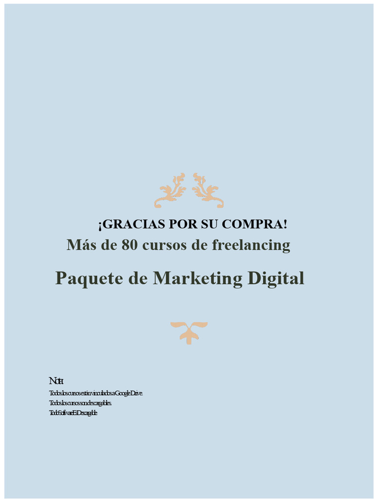 Más de 80 Cursos de Marketing Digital | PDF | Desarrollo web | Facebook