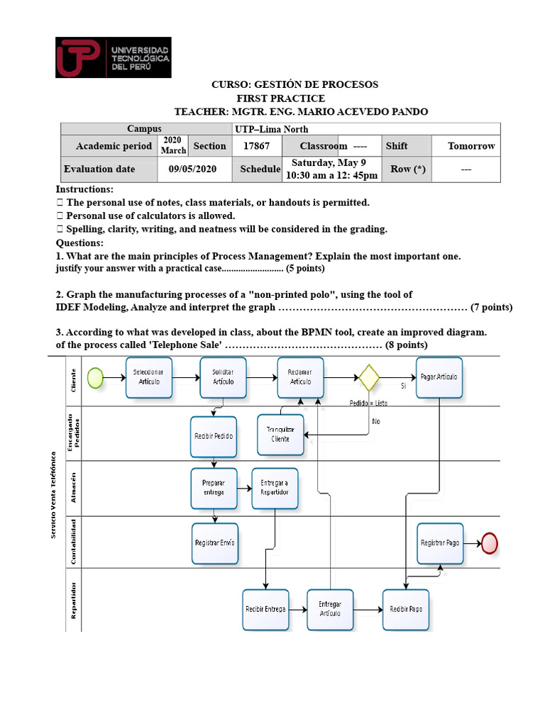 Qualified Practice I - Process Management Sab | PDF