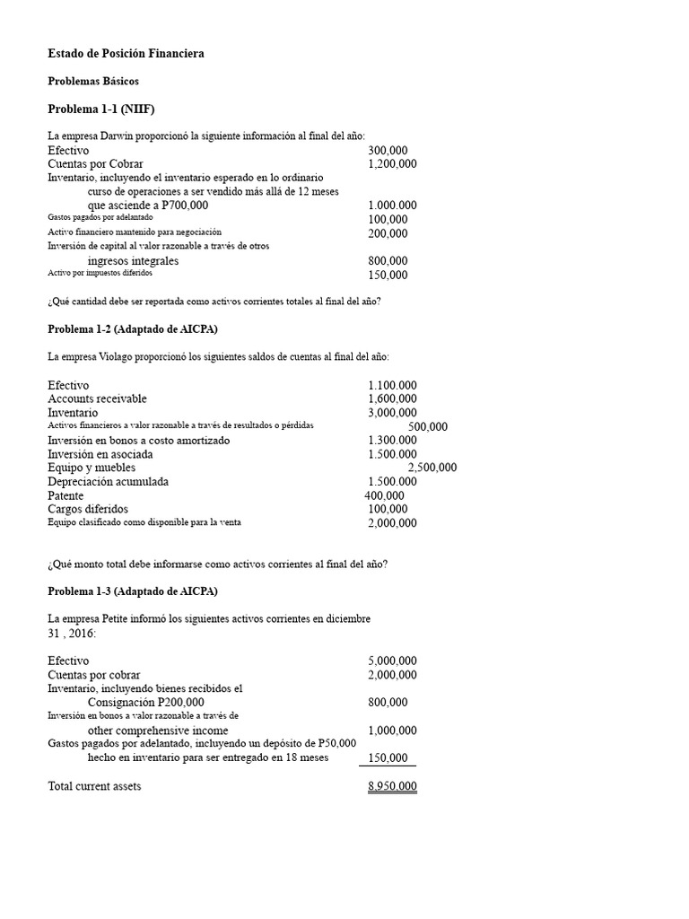 Estado de la Situación Financiera | PDF | Corporaciones | Contabilidad ...