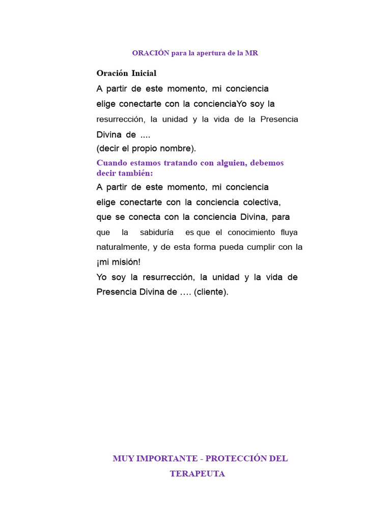 Oraciones de Protección y Liberación | PDF
