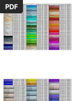 Tabla de Colores y Códigos RGB | PDF | Color | Percepción visual