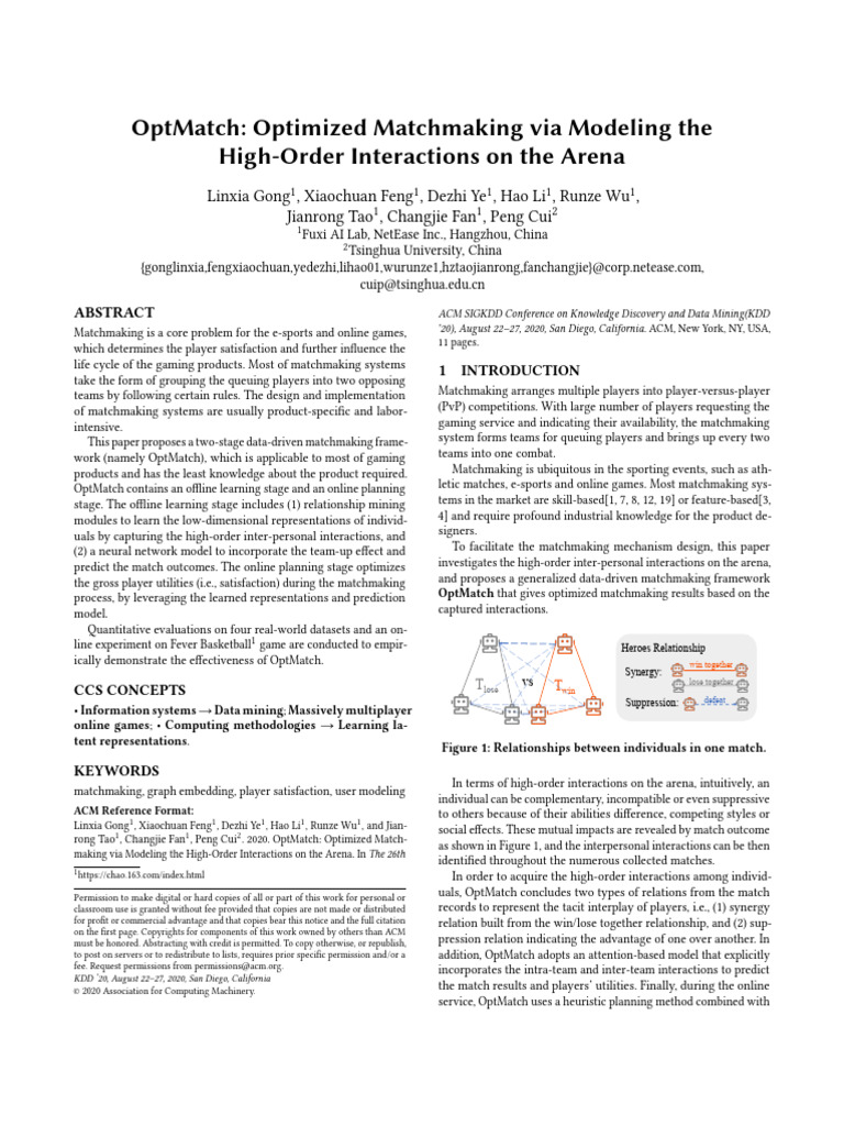 OptMatch: Data-Driven Matchmaking System | PDF | Applied Mathematics