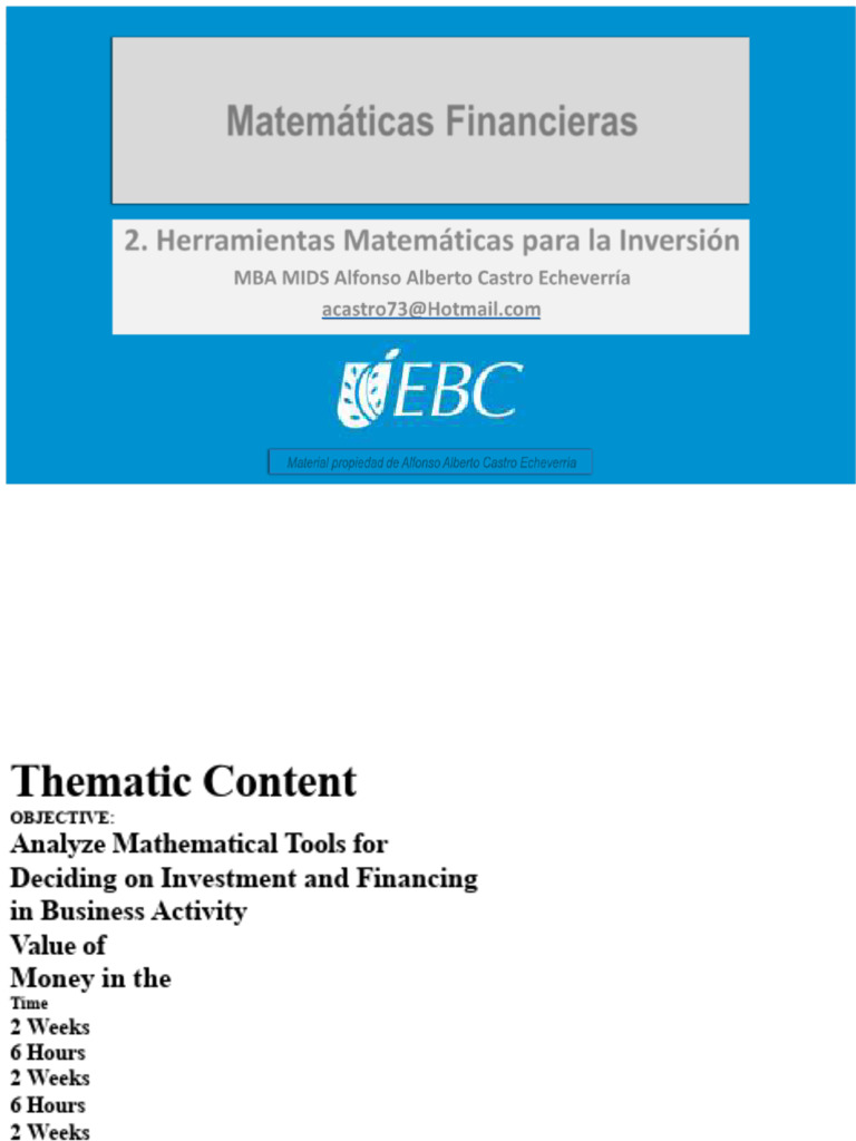 Financial Mathematics for Investments | PDF | Interest | Present Value