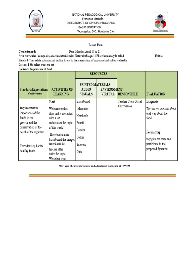 Lesson Plan_Natural Sciences | PDF | Learning