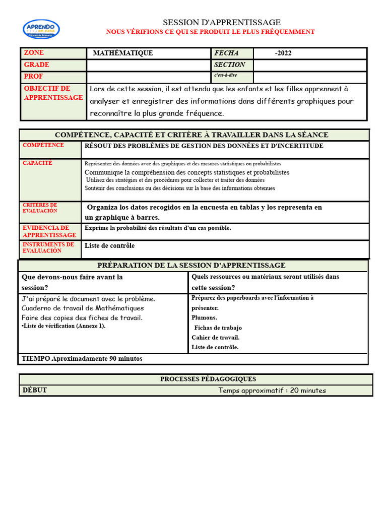 Analyser et Représenter des Données Graphiques | PDF | Statistiques ...