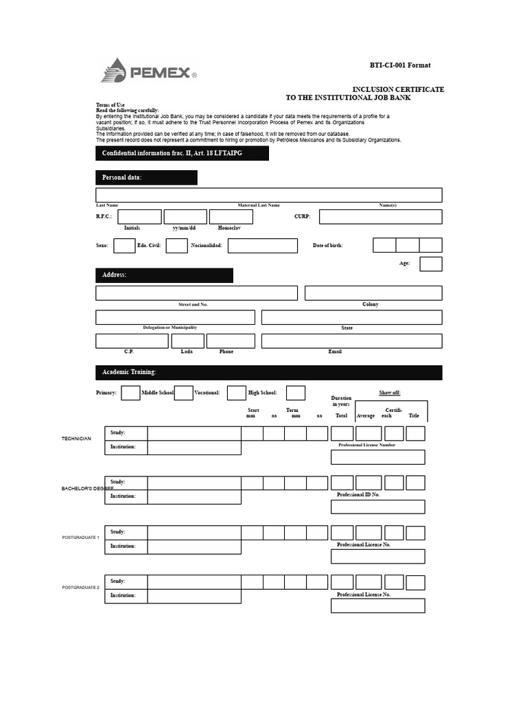 Cedula-Bti 100511 | PDF