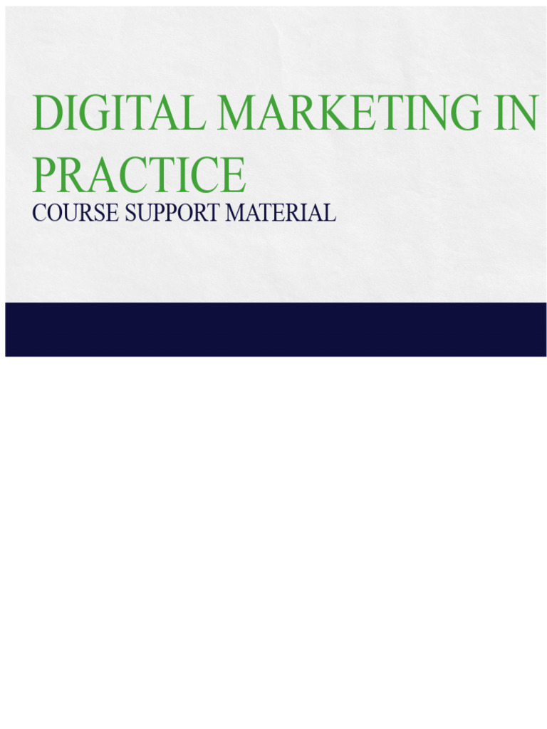 Digital Marketing Course Overview | PDF | Marketing | Linked In
