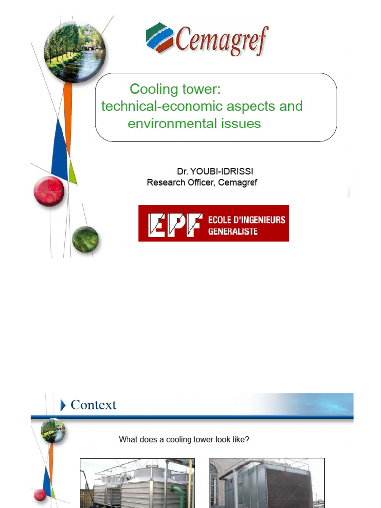 Cooling Tower | PDF | Heat | Heat Exchanger