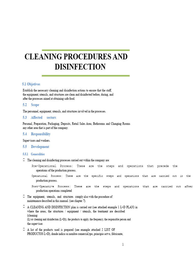 Food Industry Cleaning & Disinfection Guide | PDF | Disinfectant | Chlorine