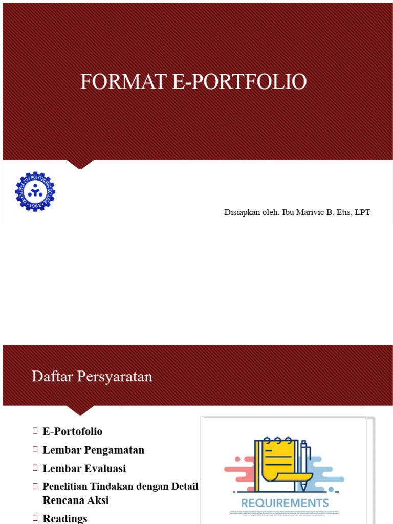Panduan Lengkap E-Portfolio Pendidikan | PDF