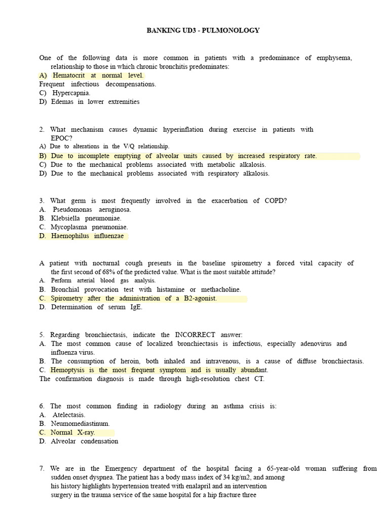 COPD and Respiratory Conditions Guide | PDF | Pneumonia | Chronic ...