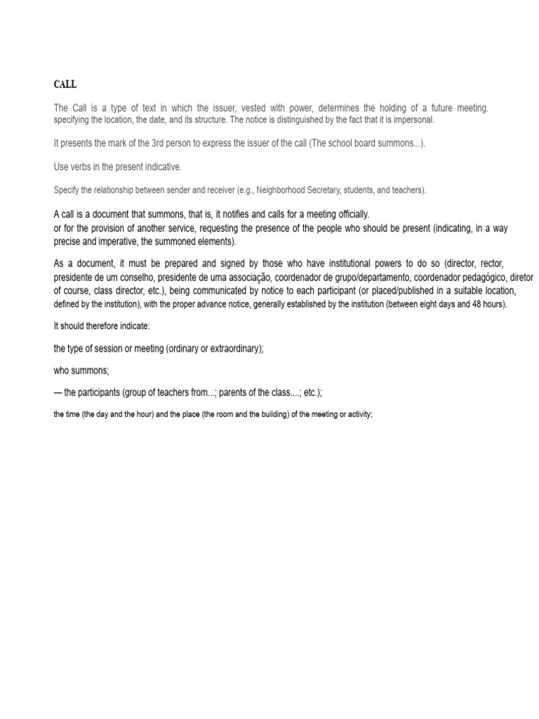 How to Write an Effective Meeting Call | PDF | Grammar | Syntax