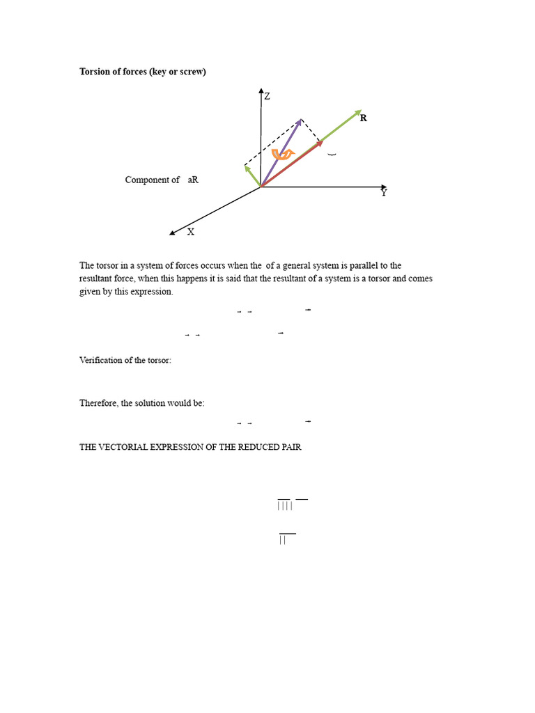 Torsion of Forces and Resultant Analysis | PDF | Rotation | Torque