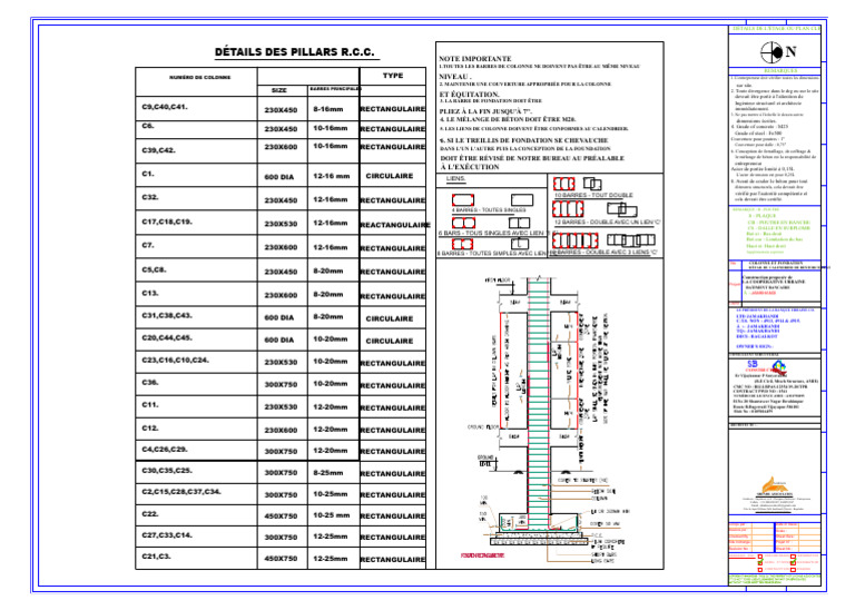 Détails Techniques de Construction R.C.C. | PDF | Immobilier | Maçonnerie