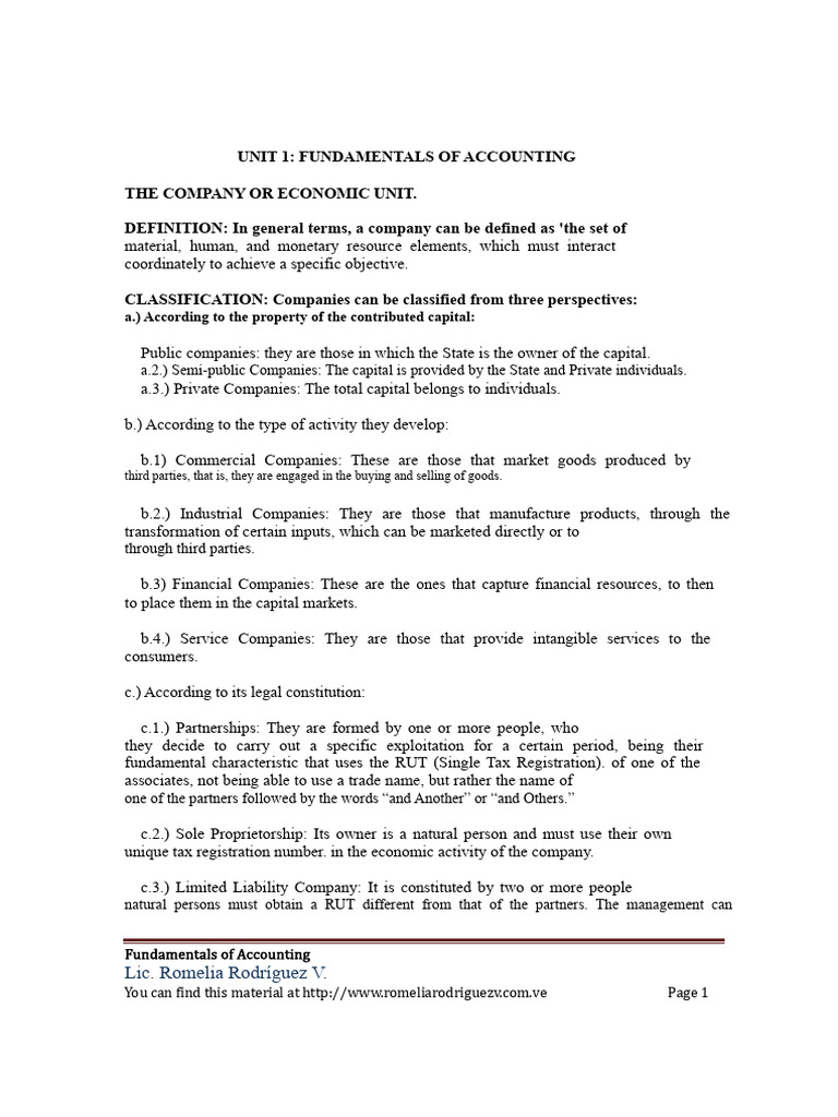 Accounting Fundamentals Overview | PDF | Debits And Credits | Equity ...