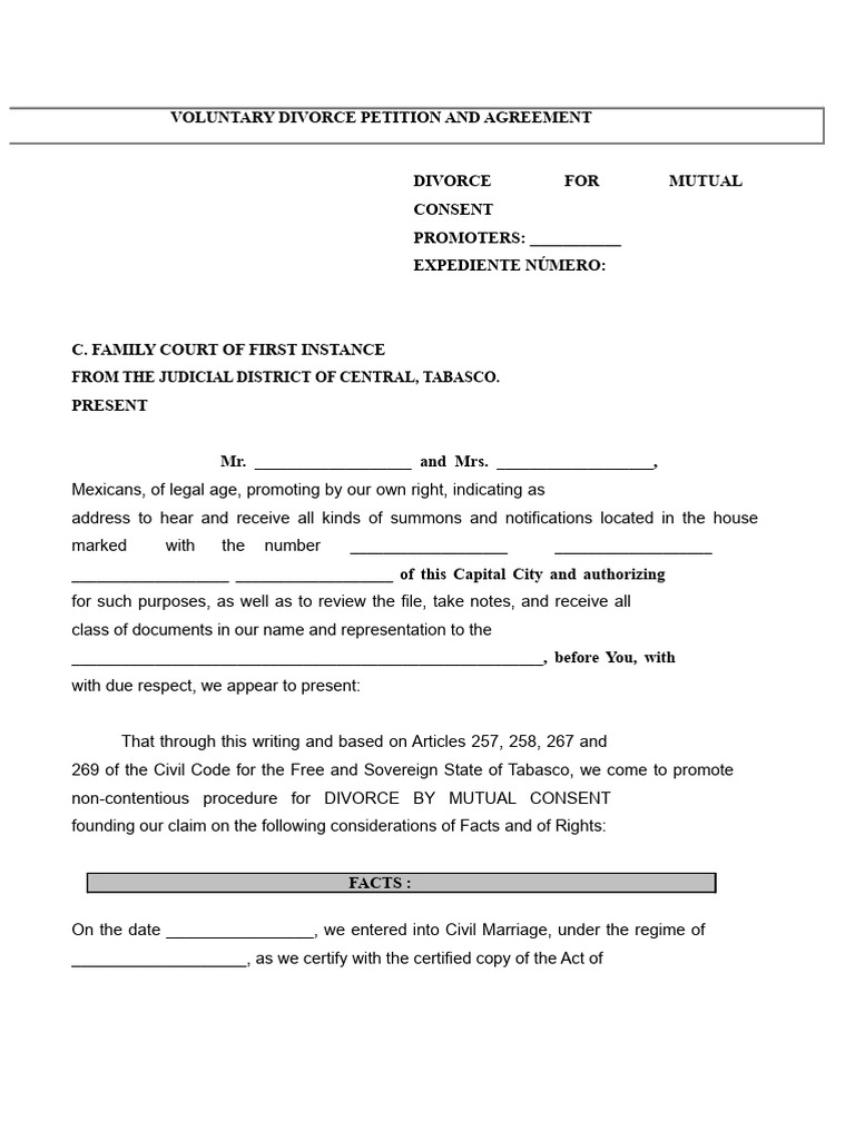 Divorce - Mutual Consent | PDF | Divorce | Marriage