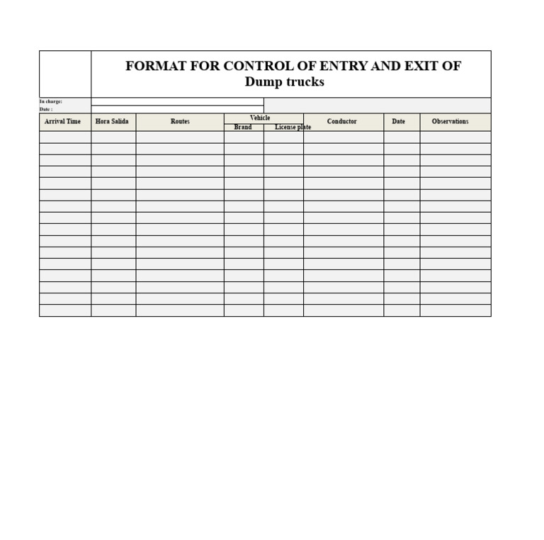 Entry and Exit of Dump Trucks | PDF