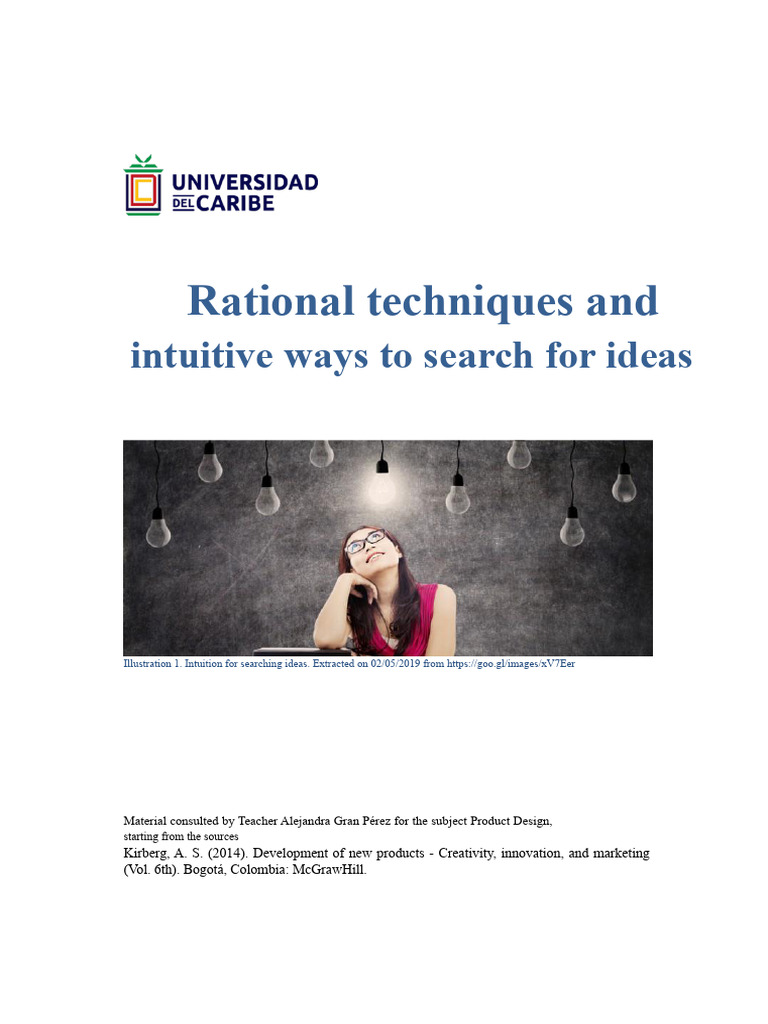 Idea Generation Techniques for Design | PDF | Thought | Brainstorming