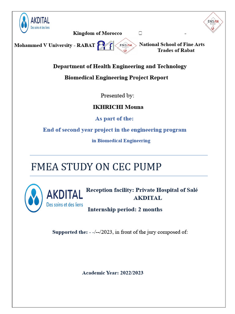 PFA Akdital Report | PDF | Heart | Circulatory System