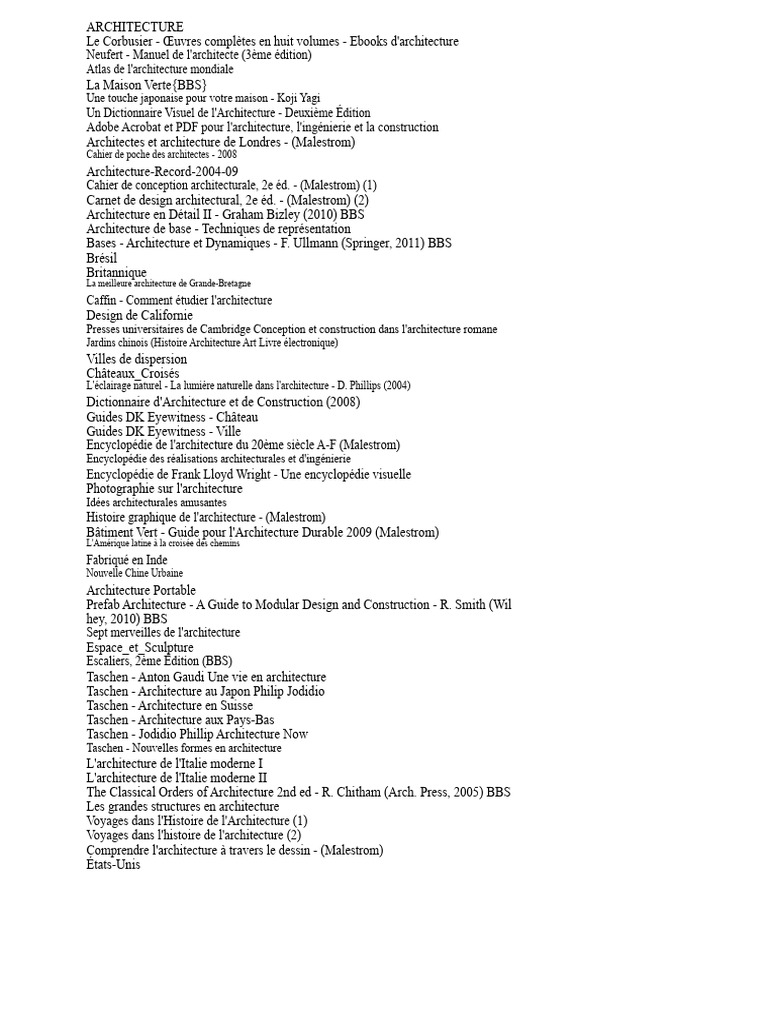 Bibliographie sur l'Architecture et le Design PDF Conception — free download