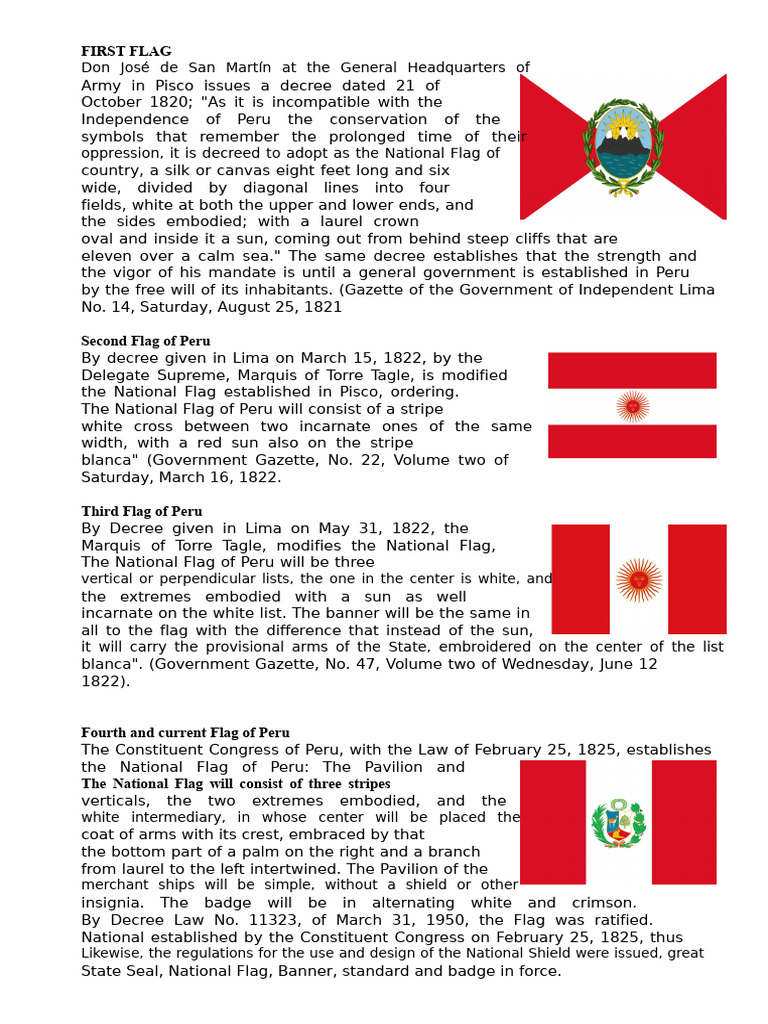 History of Peru's National Flag | PDF | Collecting | Semiotics