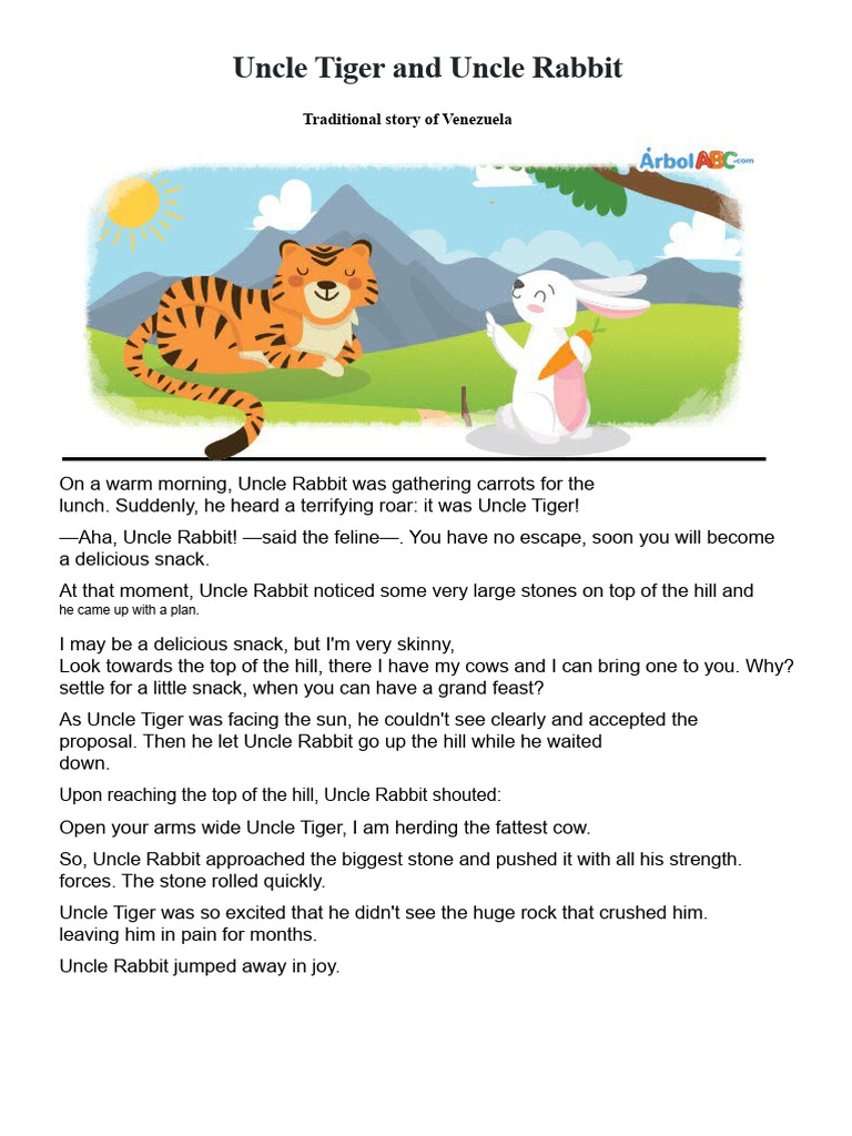 Uncle Tiger and Uncle Rabbit: A Venezuelan Tale | PDF