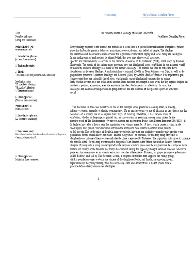 Echeverría's Romantic Unitarist Ideology | PDF | Aesthetics | Ideologies