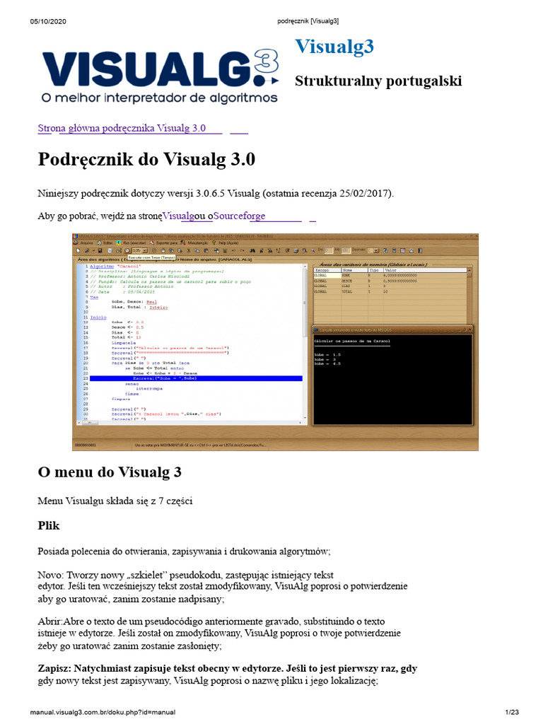 Podręcznik Visualg | PDF