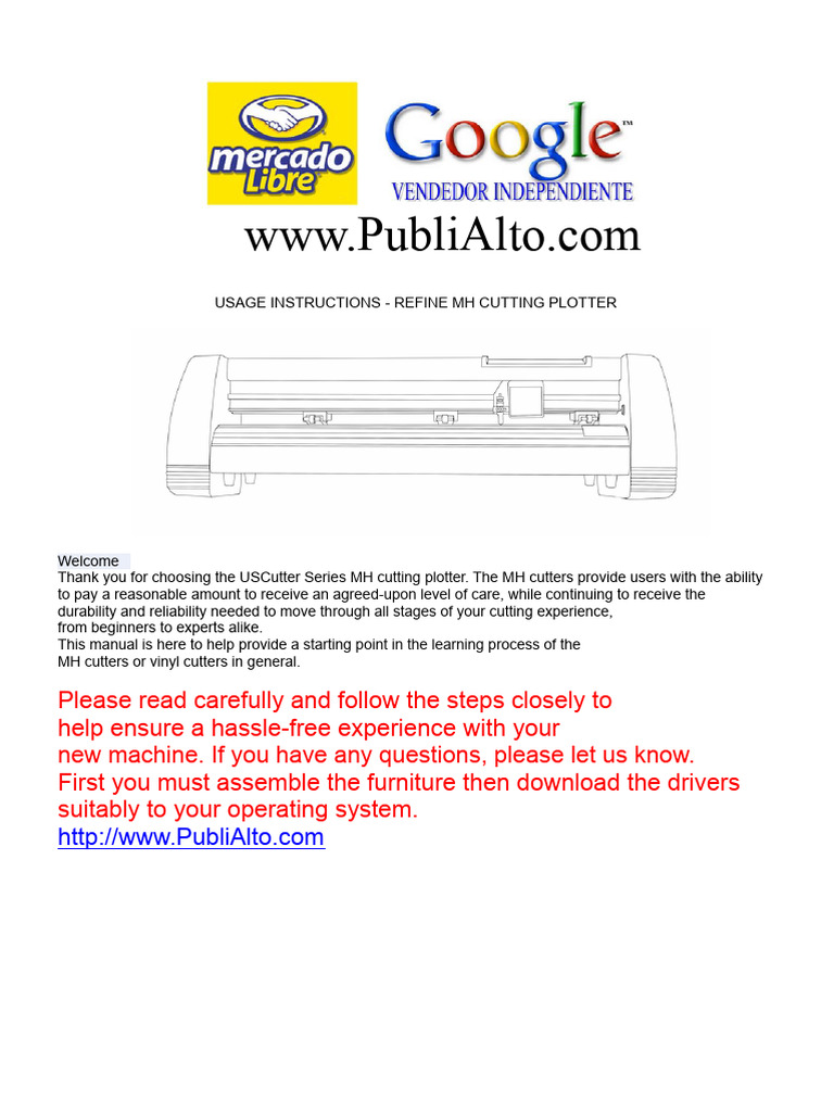 MH Cutting Plotter User Manual | PDF | Microsoft Windows | Usb