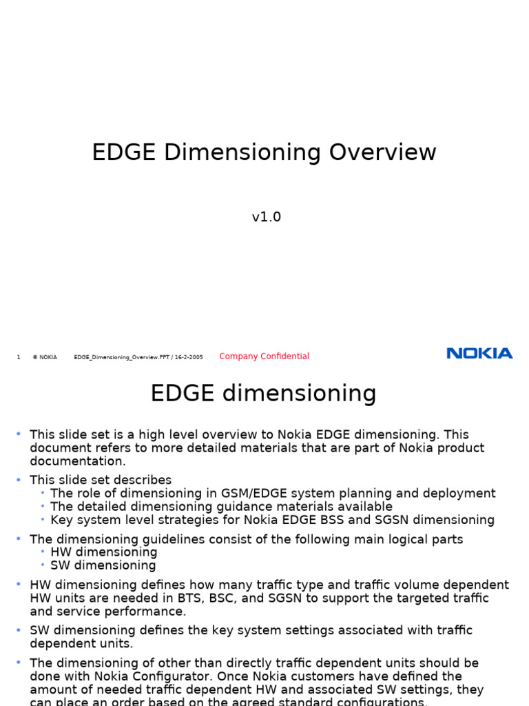 EDGE Dimensioning Guidelines Overview | PDF | Microsoft Power Point ...