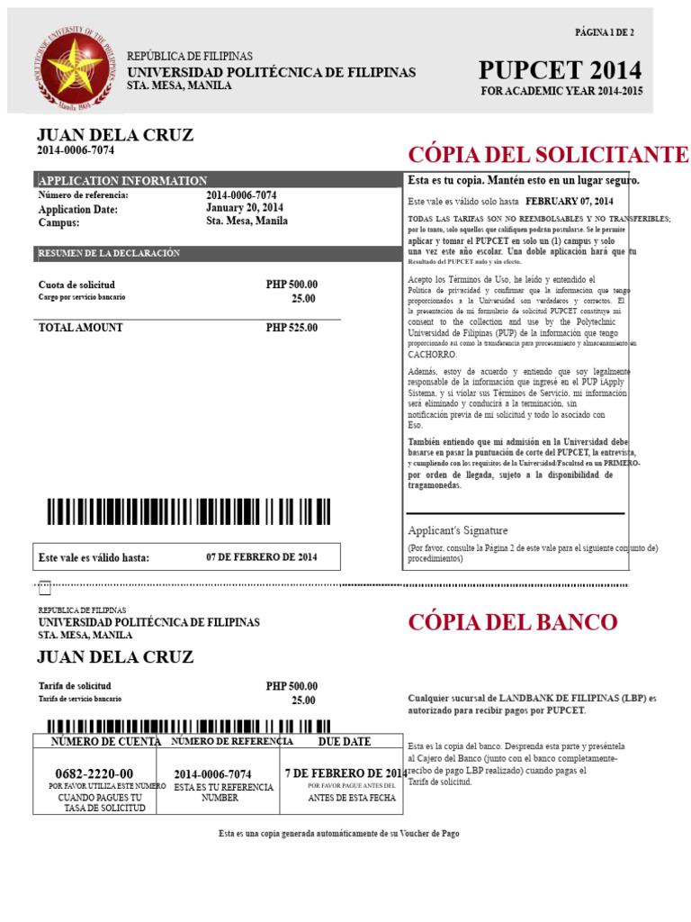 Formulario de Pago PUP | PDF | Informática