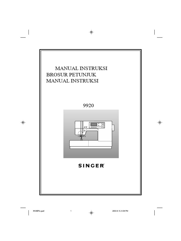 Panduan Keselamatan Mesin Jahit 9920 | PDF