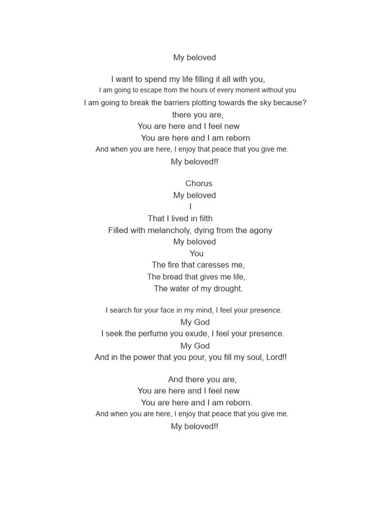 My Beloved: A Poetic Tribute to Love | PDF
