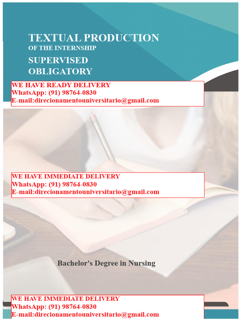 Nursing - Textual Production of The Internship (PTE) | PDF | Nursing ...