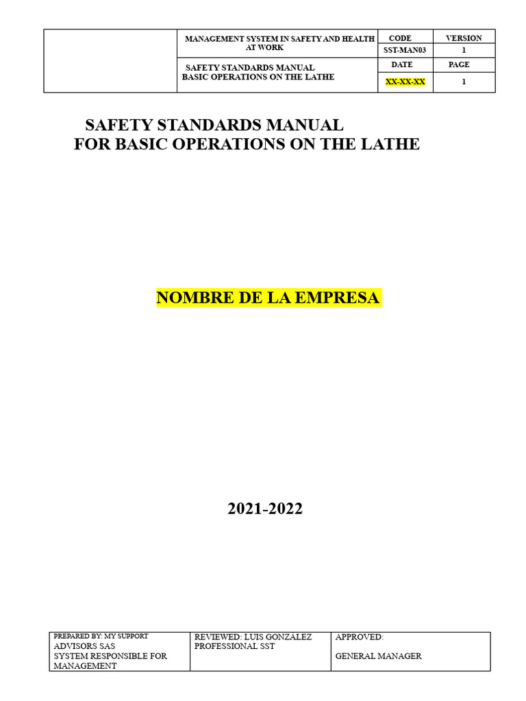 Lathe Safety Standards Manual | PDF | Tools | Mechanical Engineering