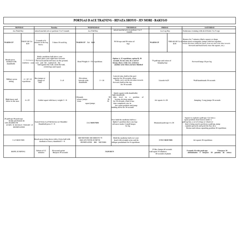 Ace Training Workout Plan Guide | PDF | Strength Training | Physical ...
