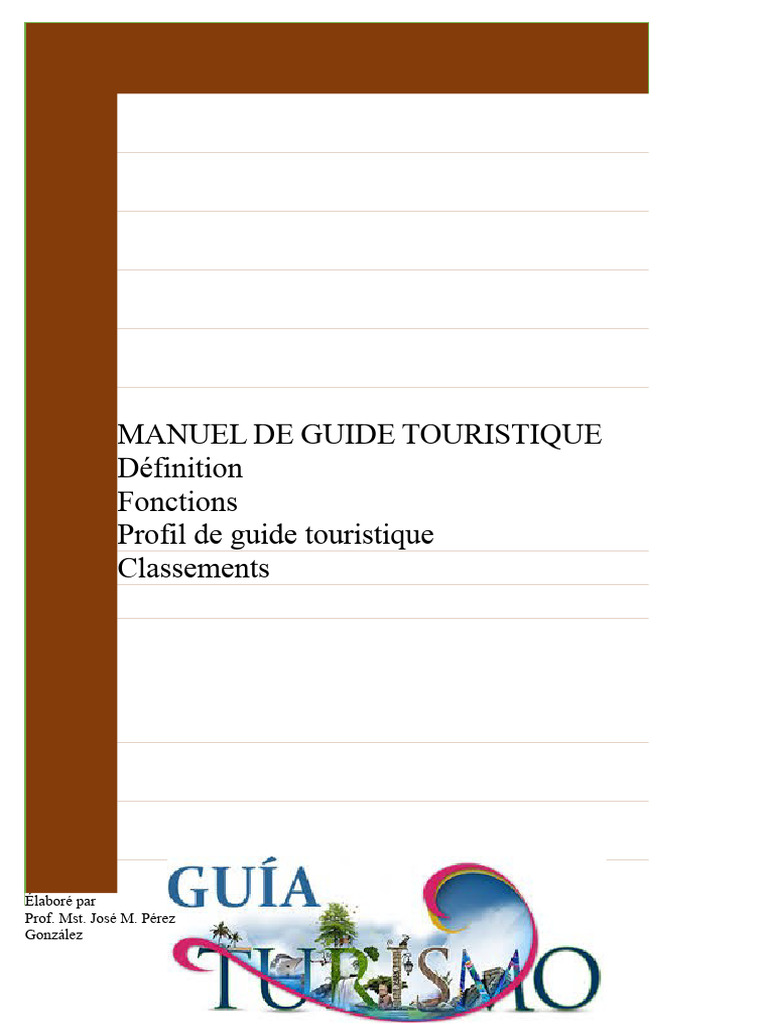 Guide Touristique : Rôle et Profil | PDF | Tourisme | Informations