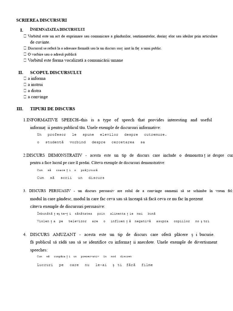 Discurs | PDF
